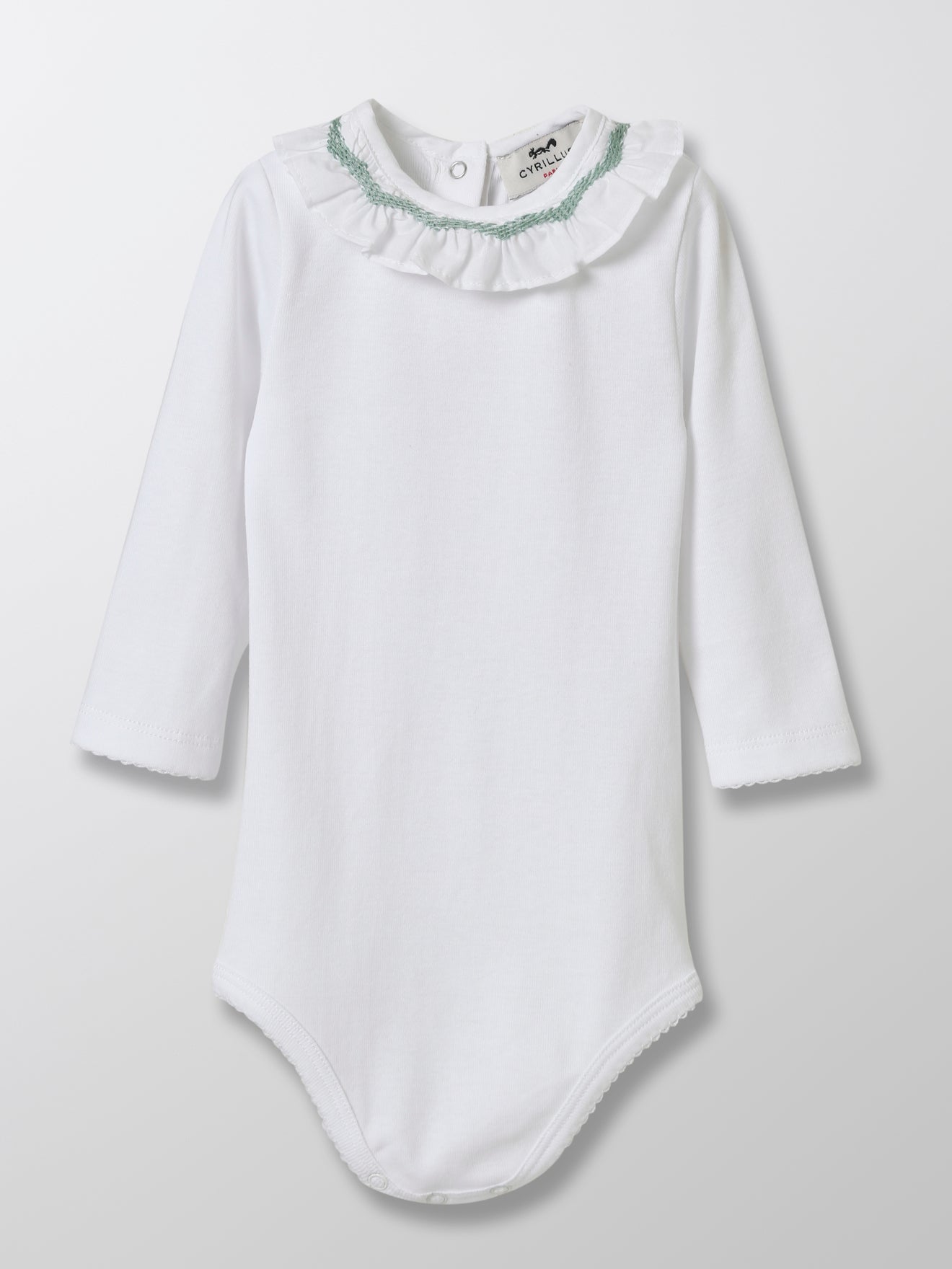 Body Bébé col avec smocks - Coton bio