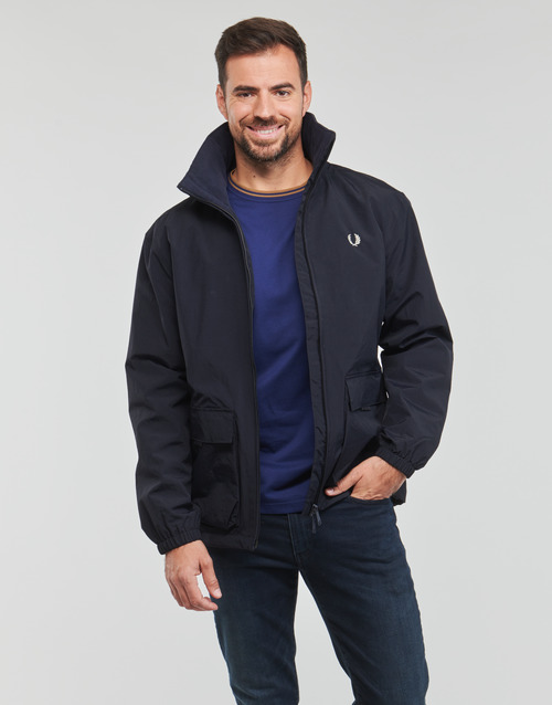 Fred Perry - PATCH POCKET ZIP HROUGH JACKET - Bleu marine