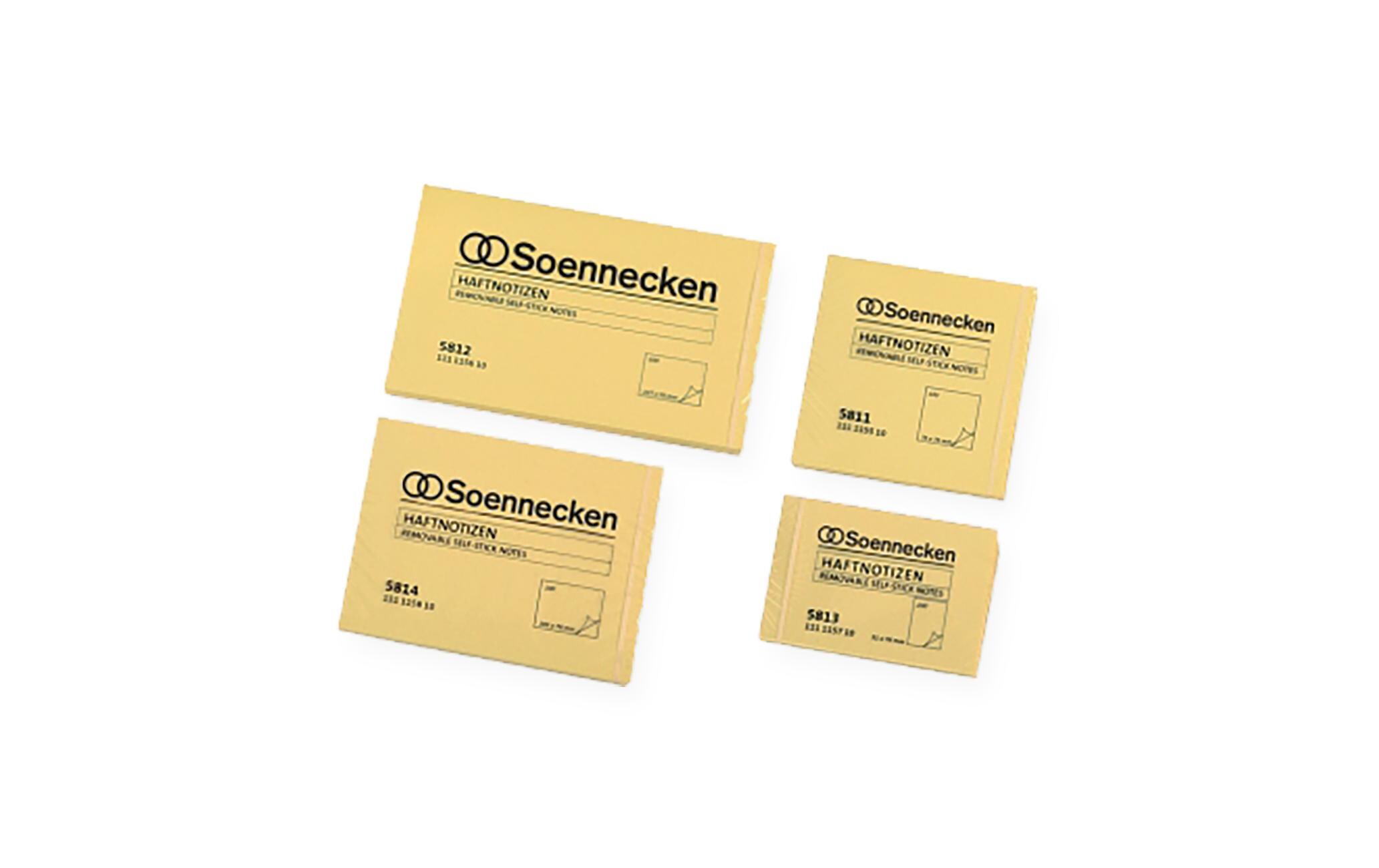 Notizzettel 10 x 7.5 cm, 12 x 100 Blätter, GelbSelbstklebende Haftnotizen