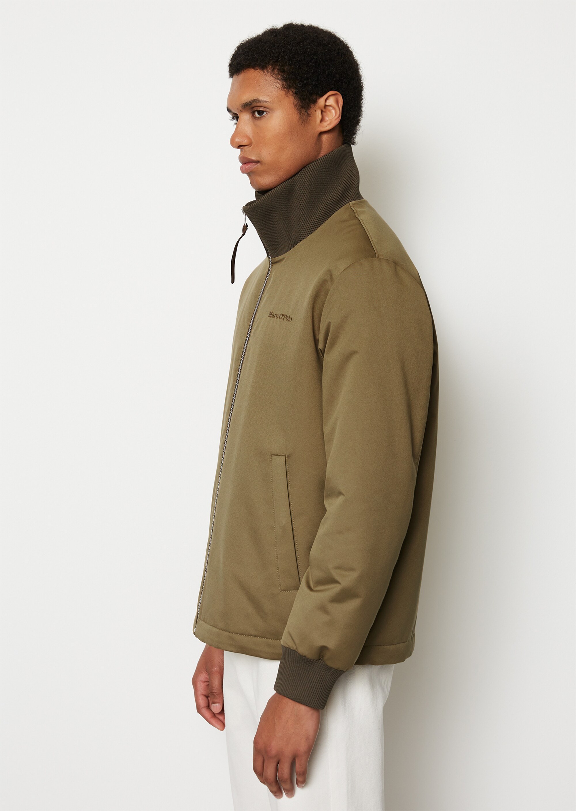 Jacke regular in wattierter Canvas-Qualität