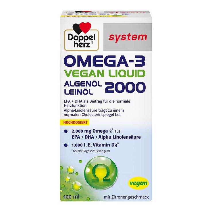 Doppelherz Omega-3 vegan Liquid 2000 system, 100 ml