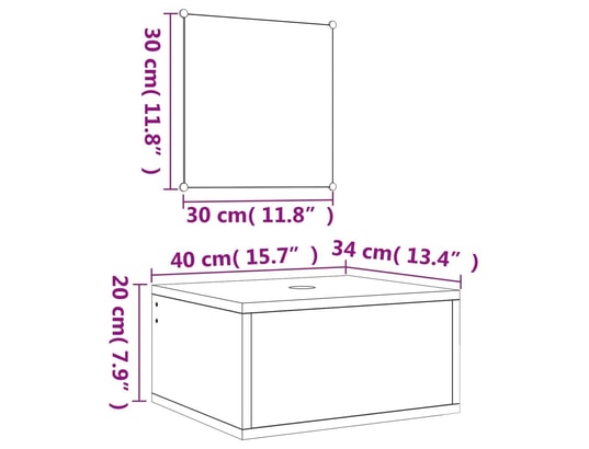 VIDAXL - Ensemble de meubles salle de bain 2 pcs noir bois d'ingénier...