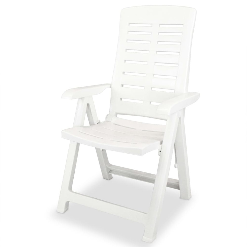 Mobilier à dîner d'extérieur 11 pièces plastique blanc
