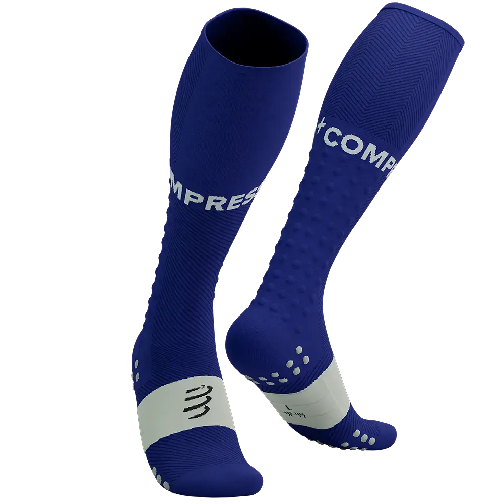 Compressport Full Socks Run Compressiekousen Paars/Grijs