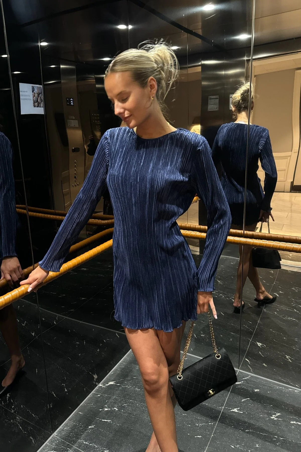 BYIC Kellyic Plissé Dress navy navy