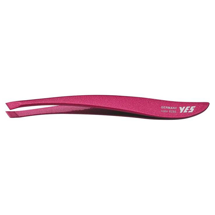 Yes Pinzette 9 cm schräg rostfrei Fashion Zetty rot, 1 St