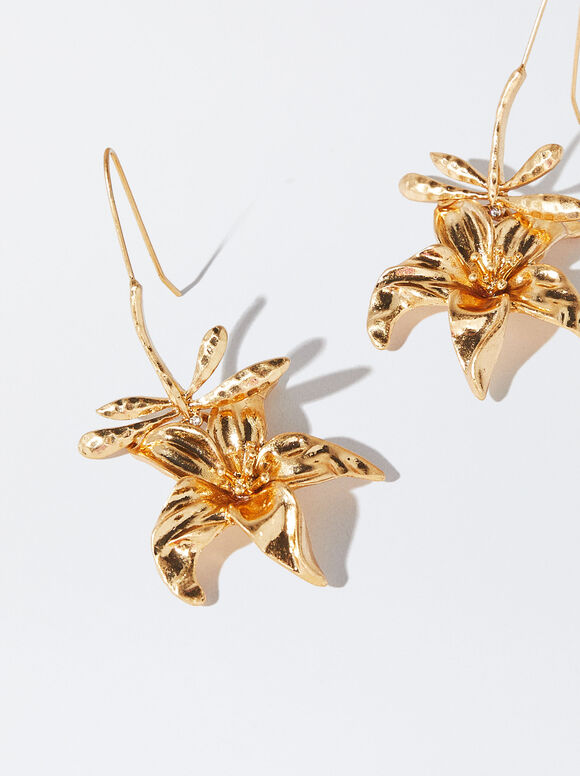 Brincos de Flor Dourados - Dourado