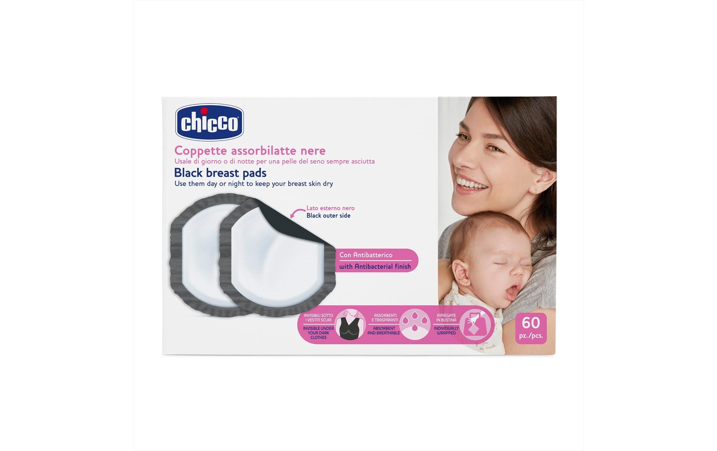 Brustpads Stilleinlagen antibakteriell 60 Stück SchwarzAntibakterielle Stilleinlagen