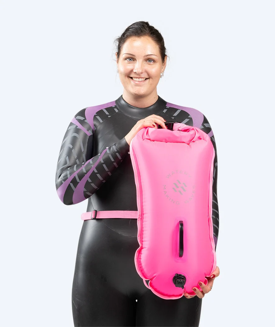 Watery havtaske - Swim Buoy & Dry Bag 28L - Pink
