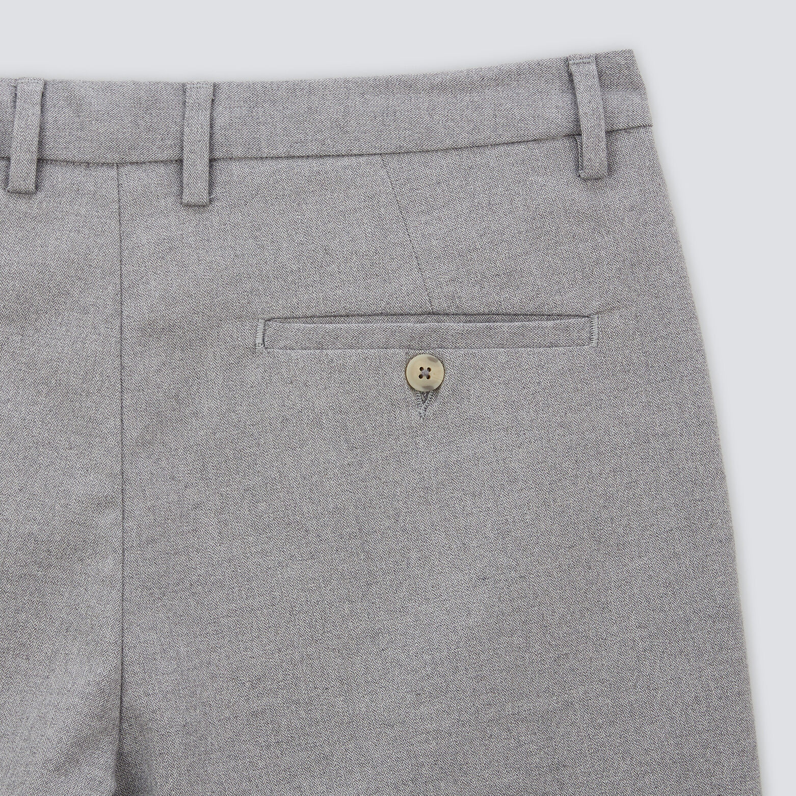 Pantalon chino slim motif chevron Gris clair