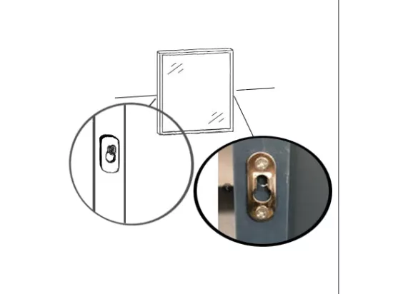Miroir rectangulaire SMART 80x70cm avec cadre noir mat