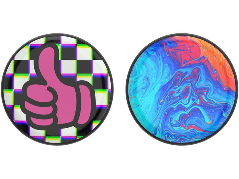 PopSockets Schlüsselanhänger PopPucks Starter Pack Pink Pun Schlüsselring mit Trickmagnet
