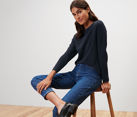 Strickpullover, dunkelblau