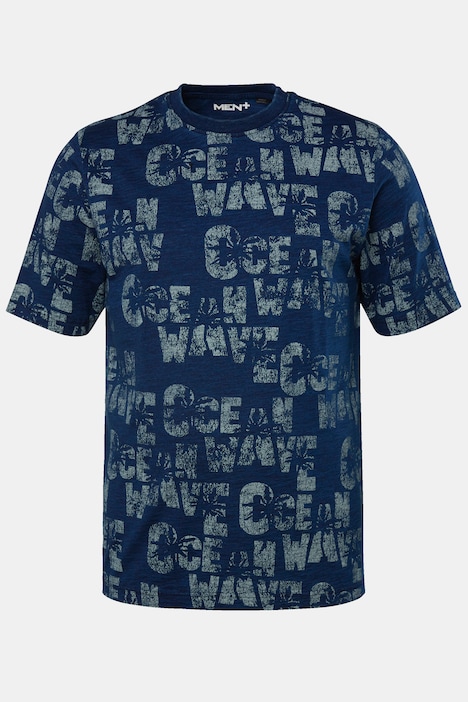 Men+ T-Shirt, Halbarm, Indigo Laserprint, bis 84/86
