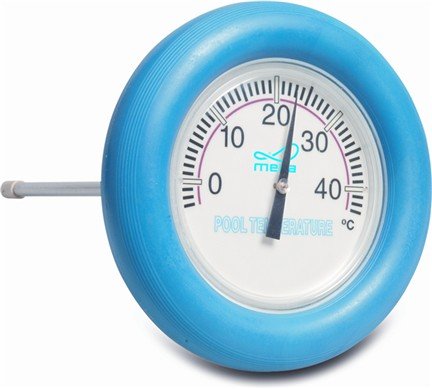Mega Pool Drijvende thermometer blauwe ring