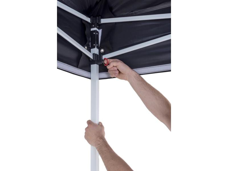 COCON Pavillon Deluxe F00406, 3 x 3 m, faltbar, Schwarz Schutz vor Sonneneinstrahlung und leichtem Nieselregen