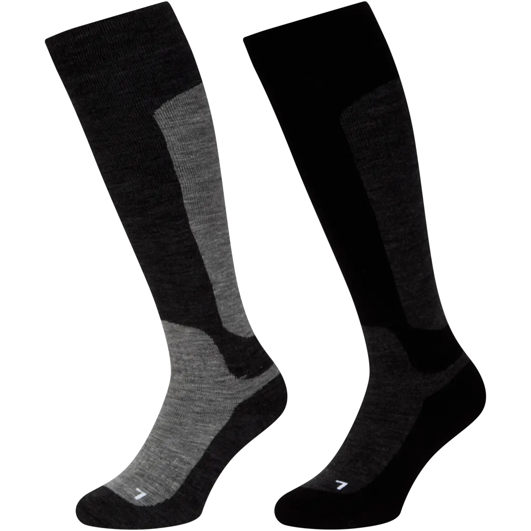 Skisokken Maten 39 - 46 | 2 paar | diverse kleuren