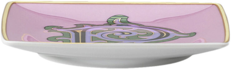 Versace Bowl 12cm sq. flat, Holiday Alphabet P, Versace Flerfarvet