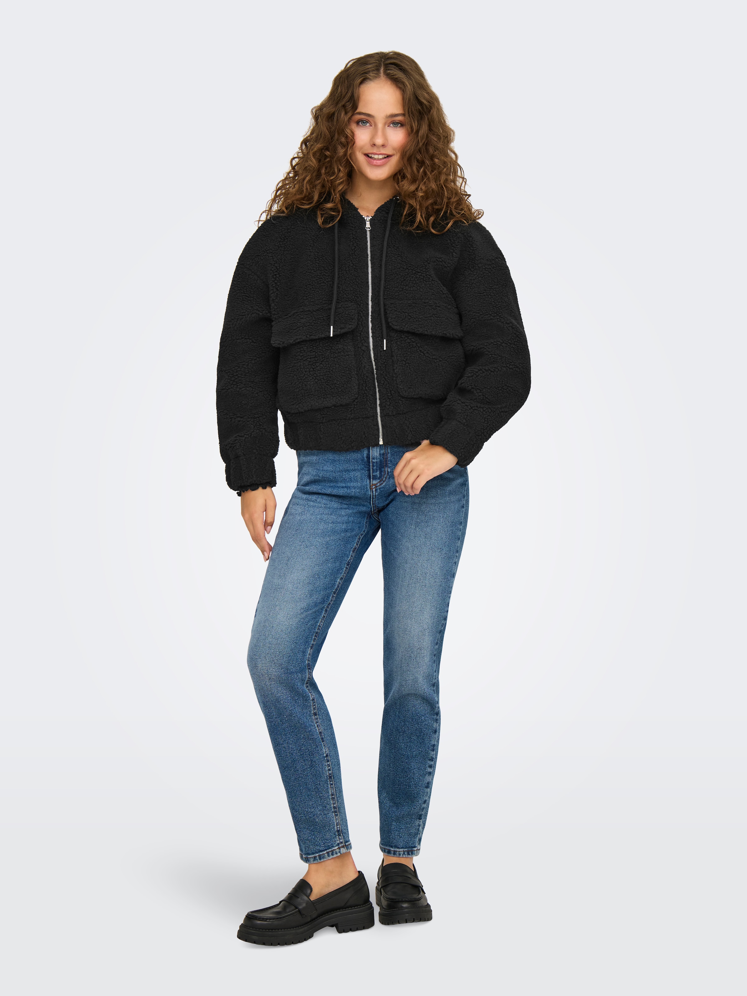 ONLY Kapuzenplüschjacke »ONLTANJA TEDDY HOOD JACKET OTW NOOS« mit Kapuze