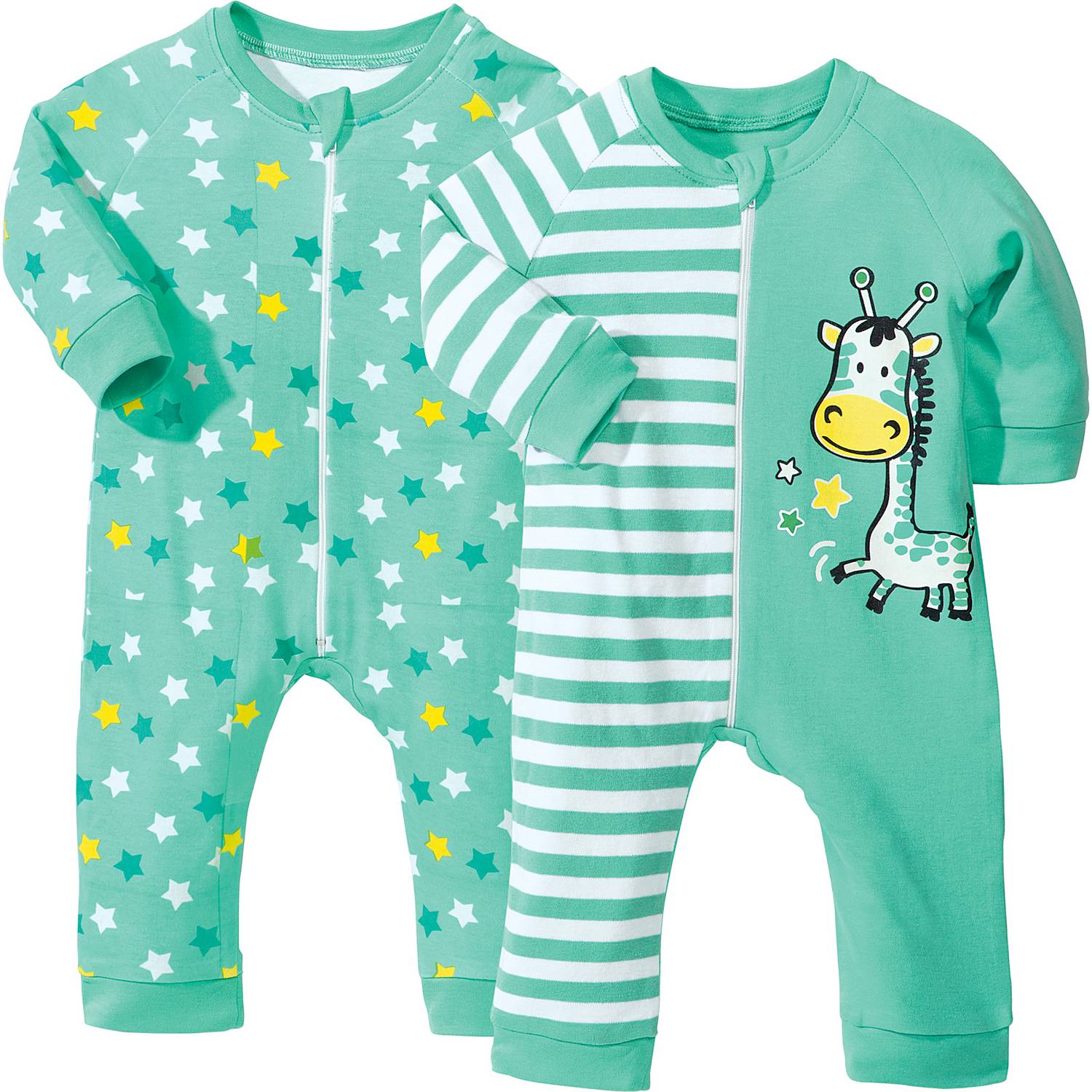Erwin Müller Interlock-Jersey Baby-Schlafanzug im 2er-Pack