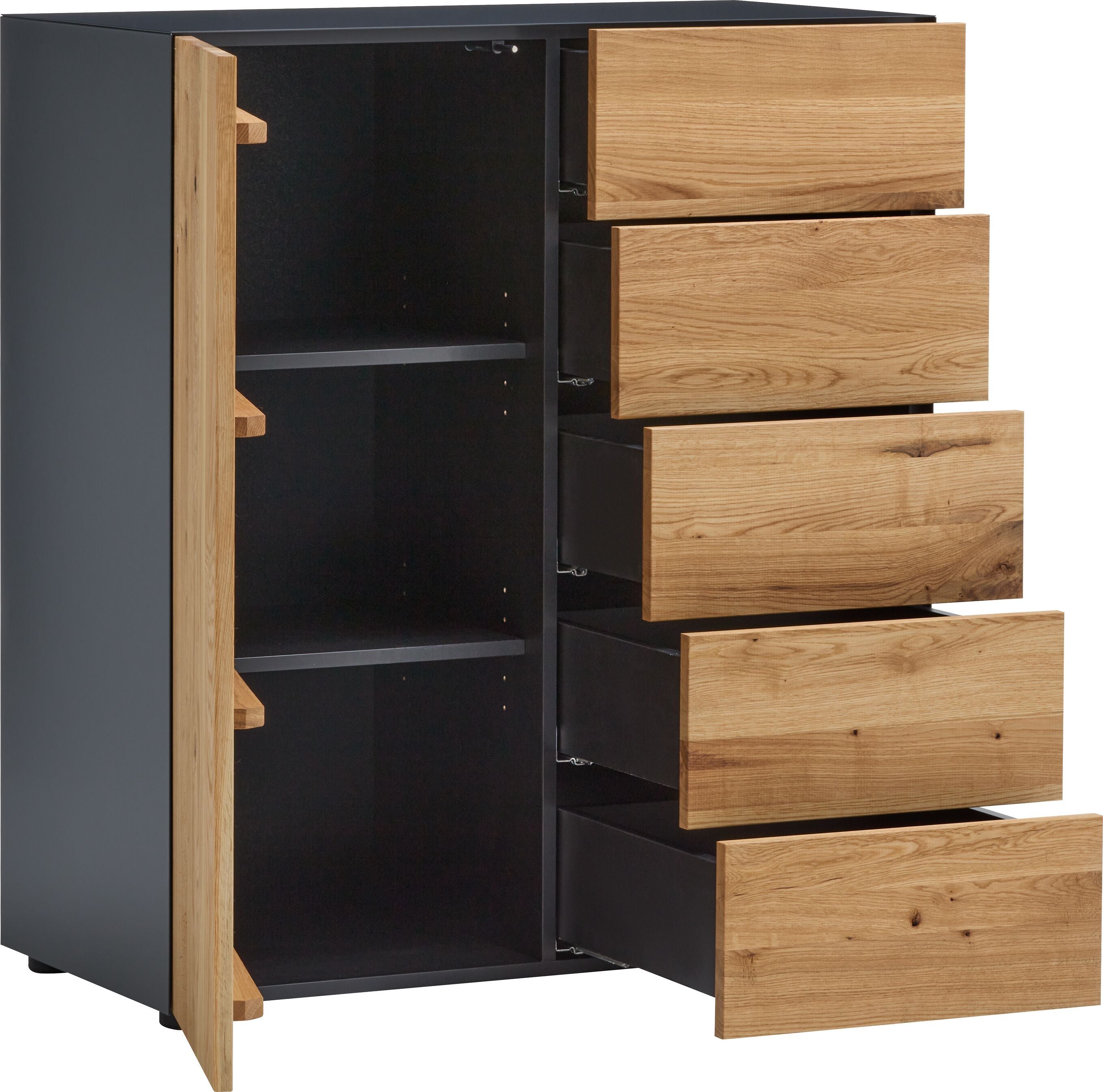 BRIX II Beistellmöbel - Eiche / B: 90.0 cm x T: 47.0 cm x H: 105.0 cm