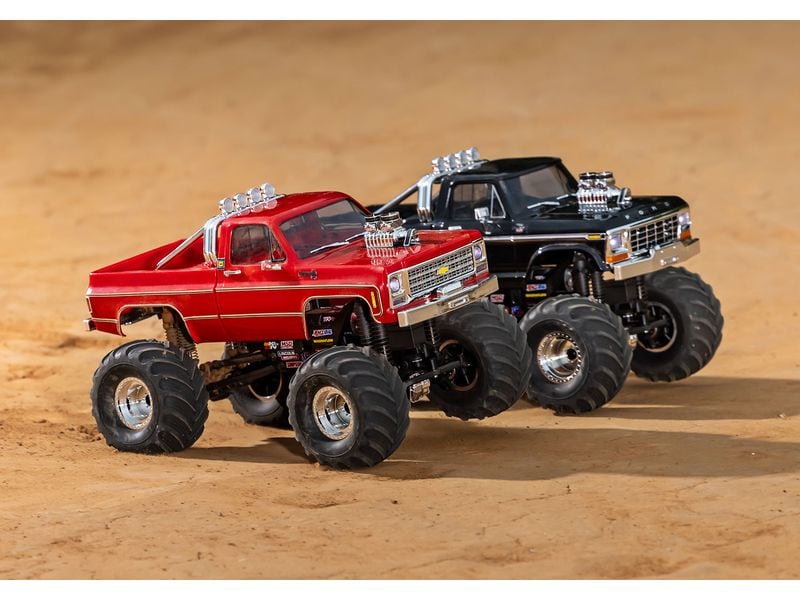 Traxxas Monster Truck TRX-4MT Chevrolet K10 Schwarz, RTR, 1 Kleiner, originalgetreuer 4x4 RC-Monstertruck