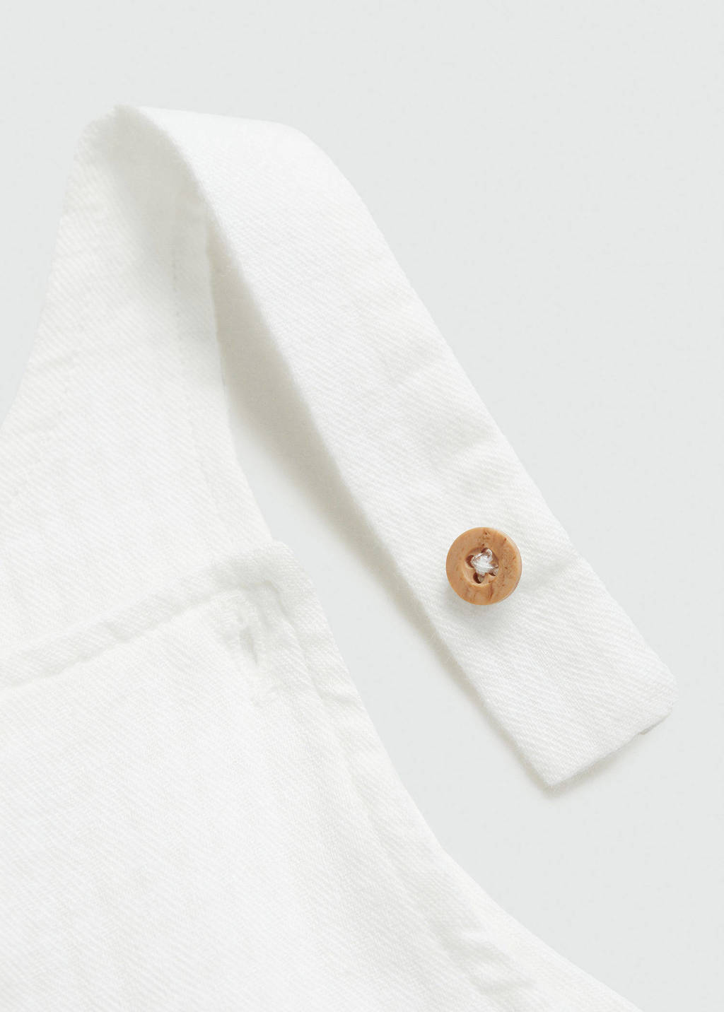 Mango Kids baby tuinbroek naturel wit