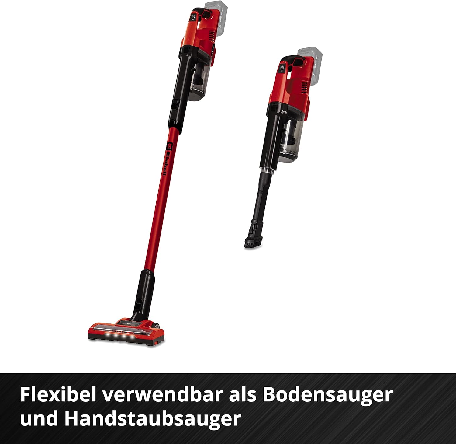 Einhell Akku-Stielstaubsauger TE-SV 18 Li-Solo Power X-Change (Li-Ion, 18V, unbegrenzte Laufzeit Dank Wechselakku-System, beutellos, Zyklontechnologie, Boost-Mode, 3-Fach Filtersystem)