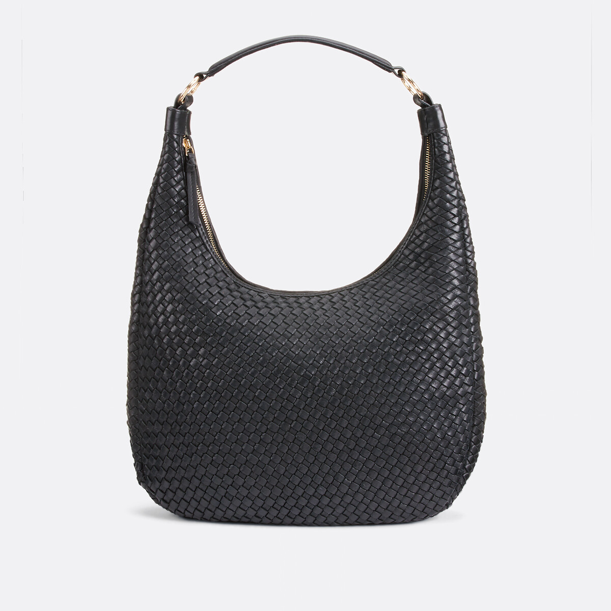 COLEÇÕES LA REDOUTE<br>Bolsa de mão em couro trançado