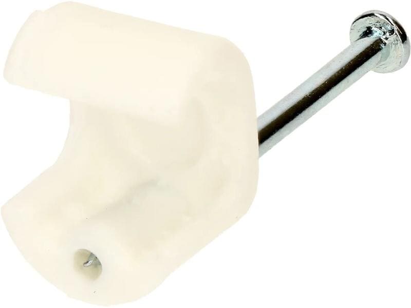 Max Hauri Nagelbriden Set 5-7 mm weiss 100 Stück Nagelbriden-Set für Kabel mit 5-7 mm Durchmesser