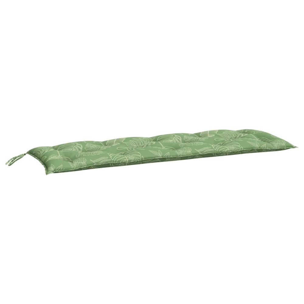 Coussins de banc de jardin lot de 2 motif de feuilles tissu
