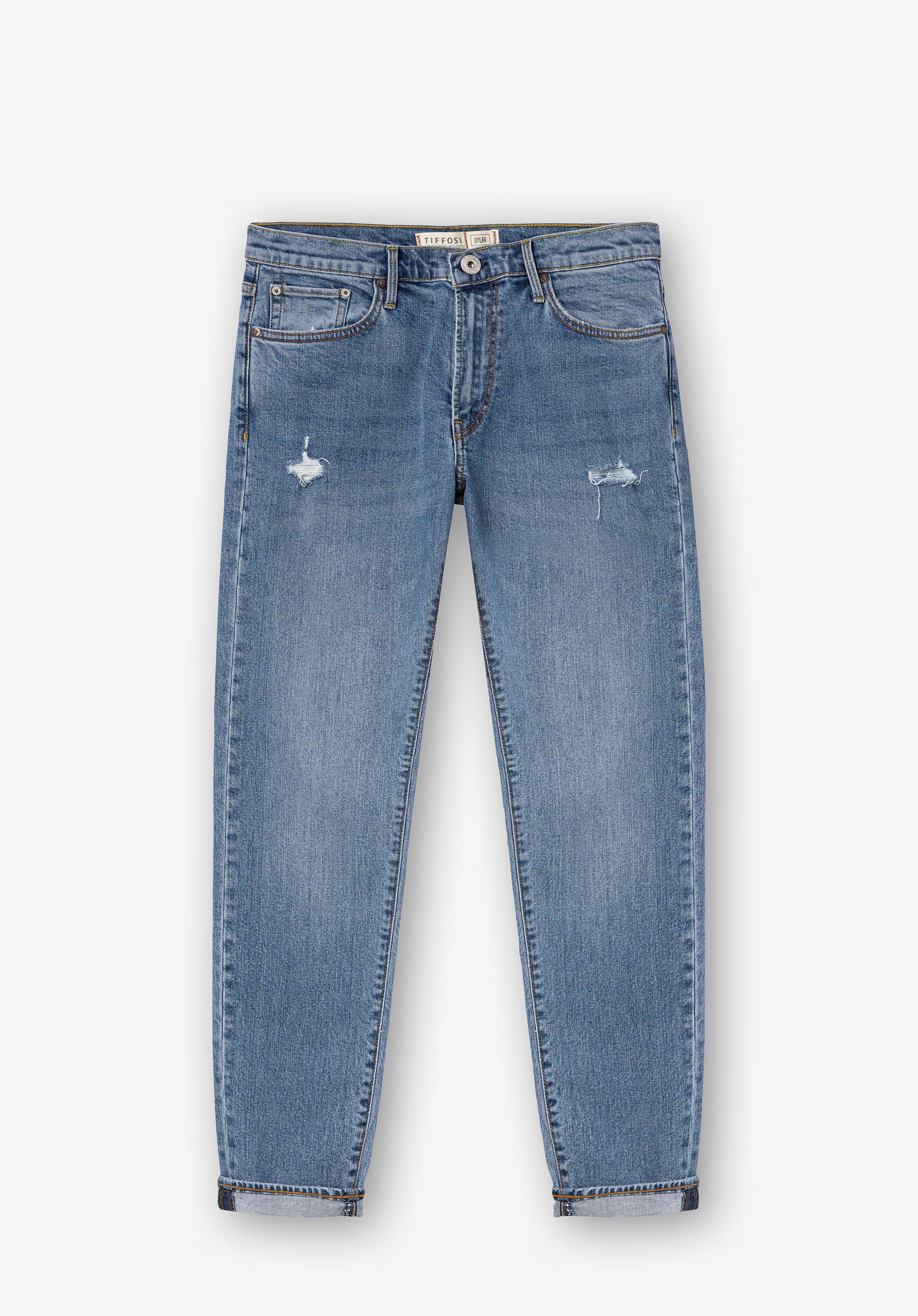 Jeans Dylan Tapered Slim Fit Rasgões