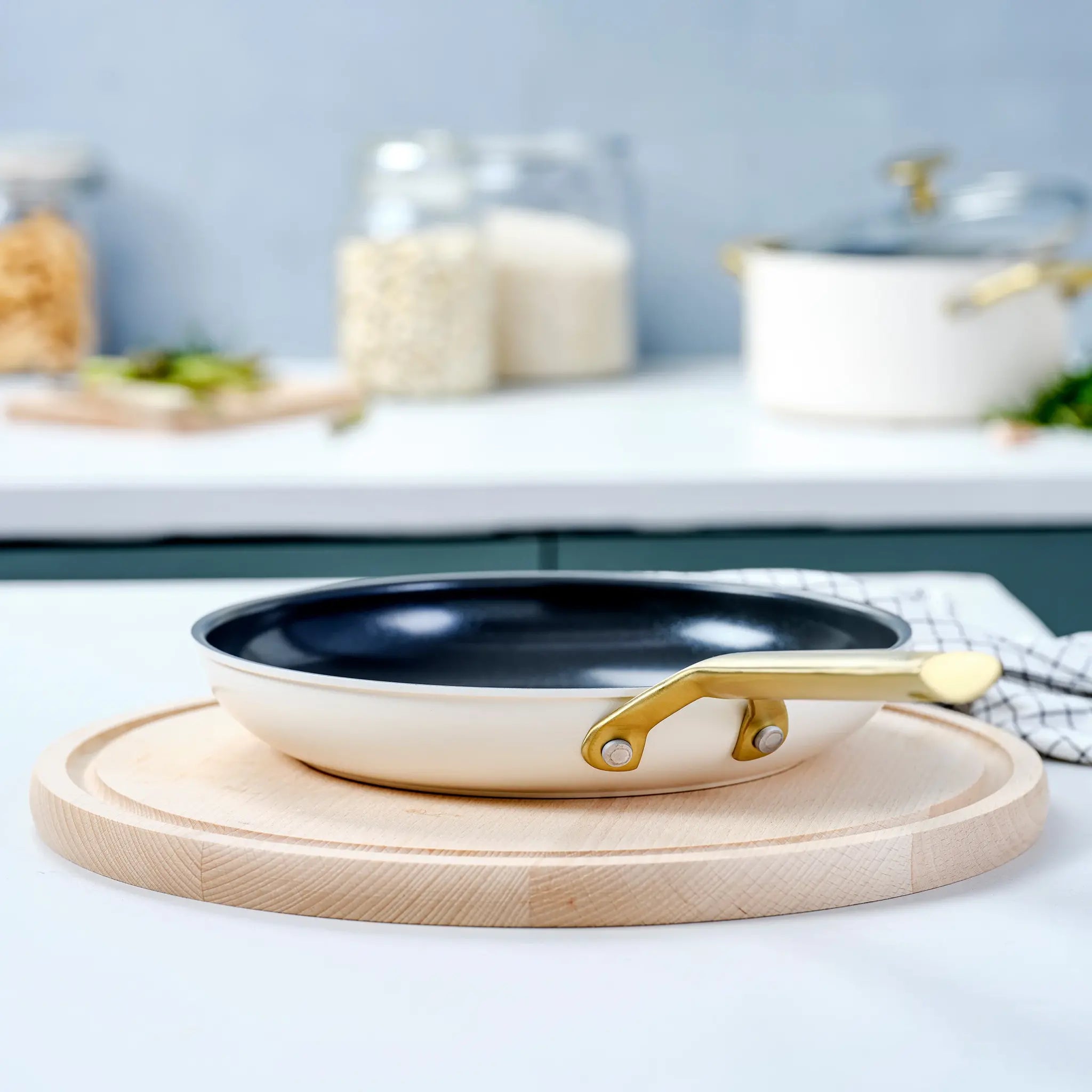 BK Sublime Keramische Pannenset Crème 4-delig