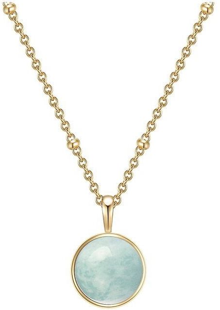 Ketting - Zilver - Amazonit - Veersluiting - Lengte 45 cm