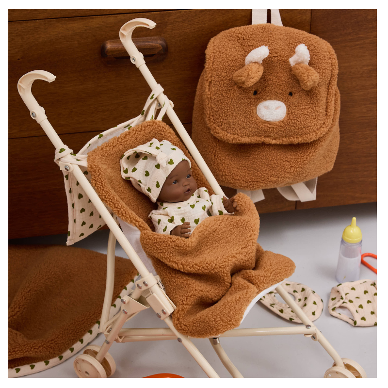 Poussette pour poupée avec chancelière et sac - Bébé Highland Frisette