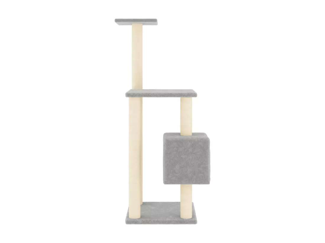 Arbre à chat avec griffoirs en sisal Gris clair 104 cm