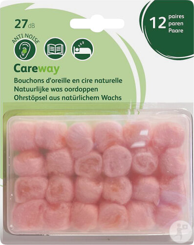 Careway 2 Bouchons Oreille Cire 12 Pièces
