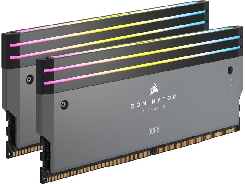 Corsair DDR5-RAM Dominator Titanium 6000 MHz 2x 32 GB High-Performance-Arbeitsspeicher mit RGB Beleuchtung