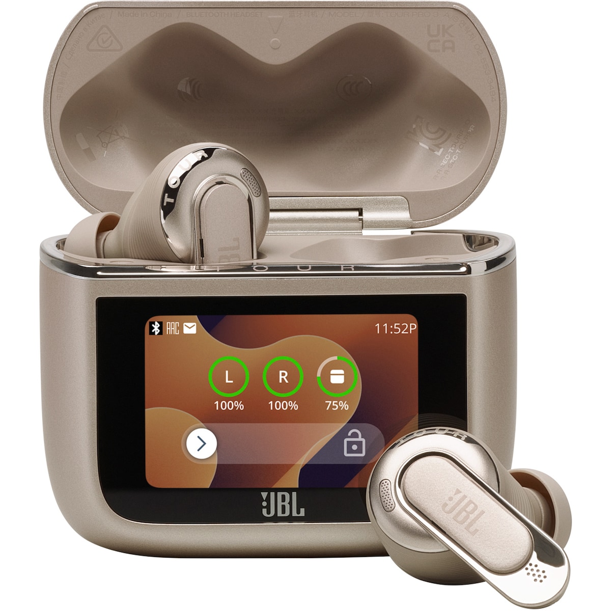 JBL Tour Pro 3 helt trådløse in-ear hodetelefoner (latte)