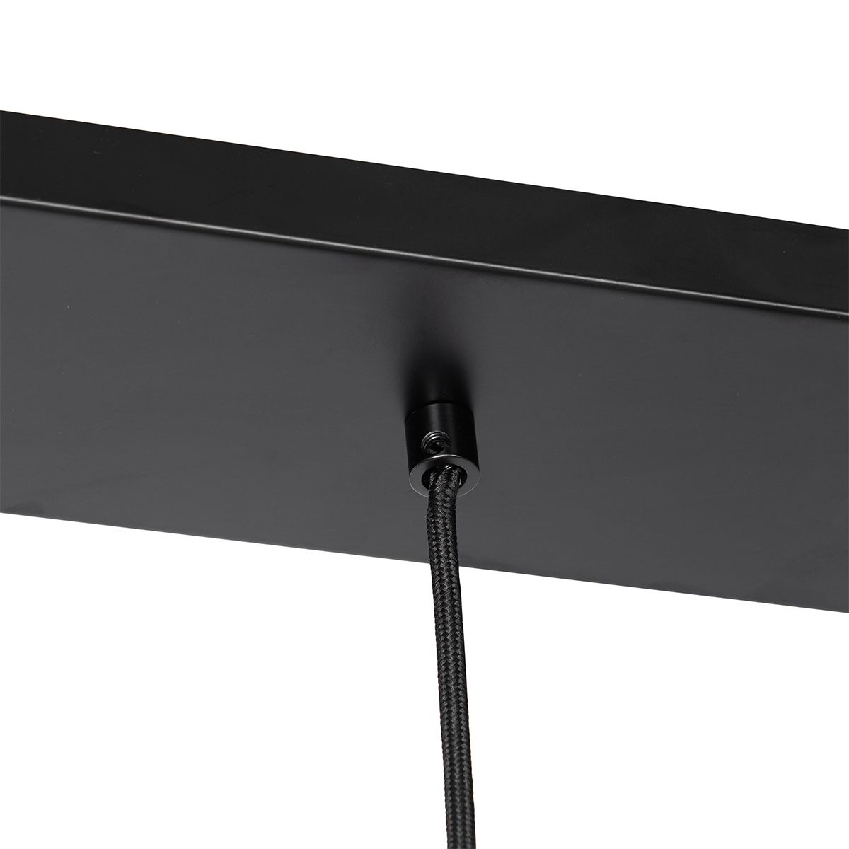 Moderne hanglamp zwart met smoke glas 4-lichts - Stavelot