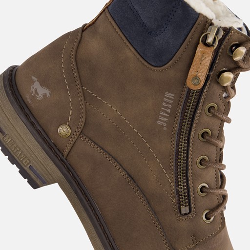 Mustang Veterboots bruin Synthetisch