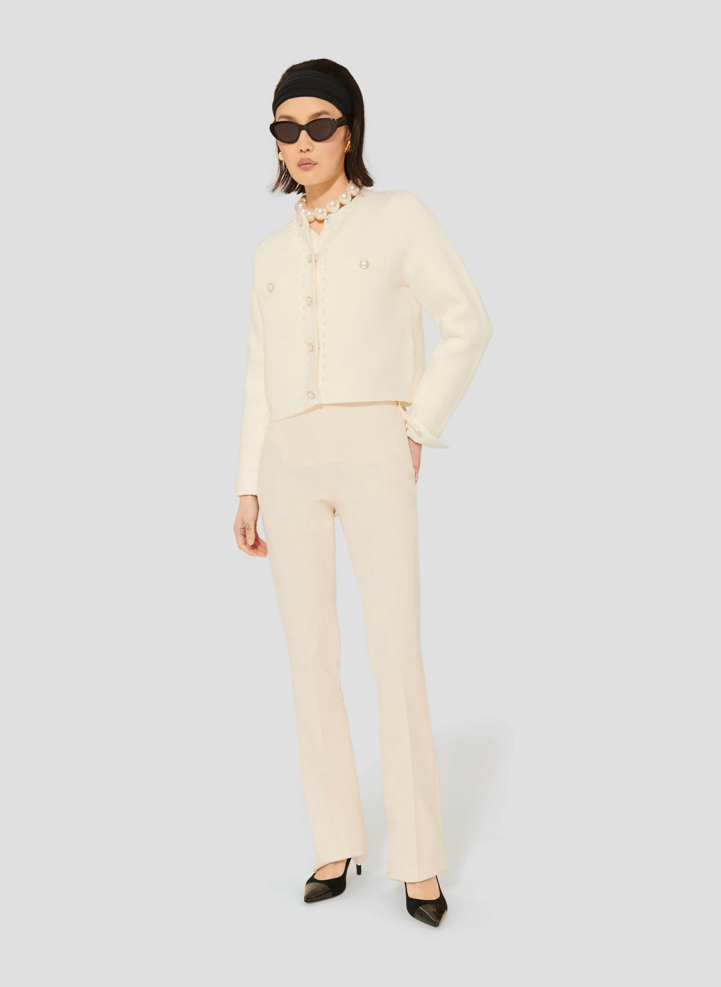 GUETTY - Gilet court en maille| Beige