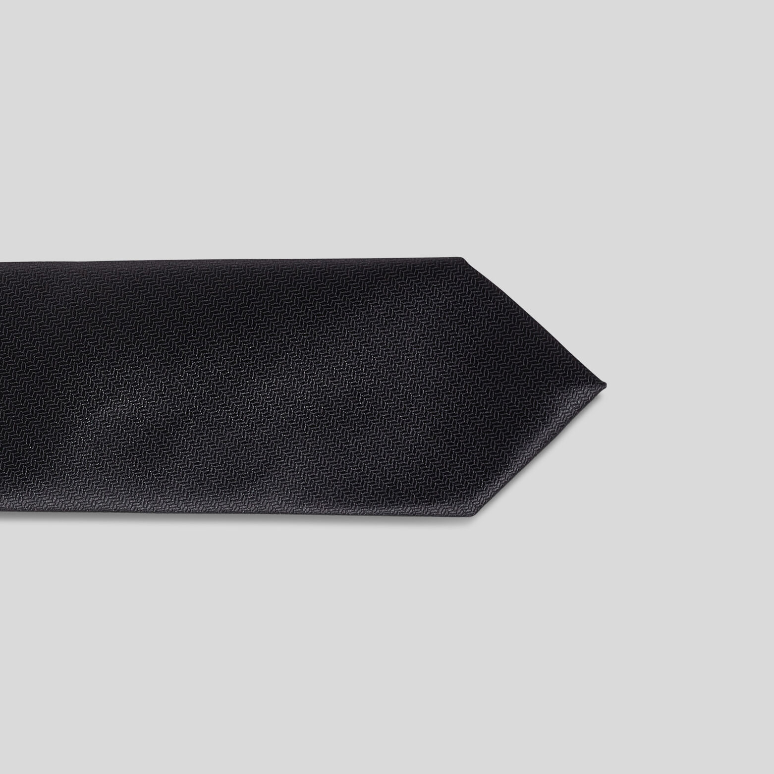 Cravate fine unie Noir