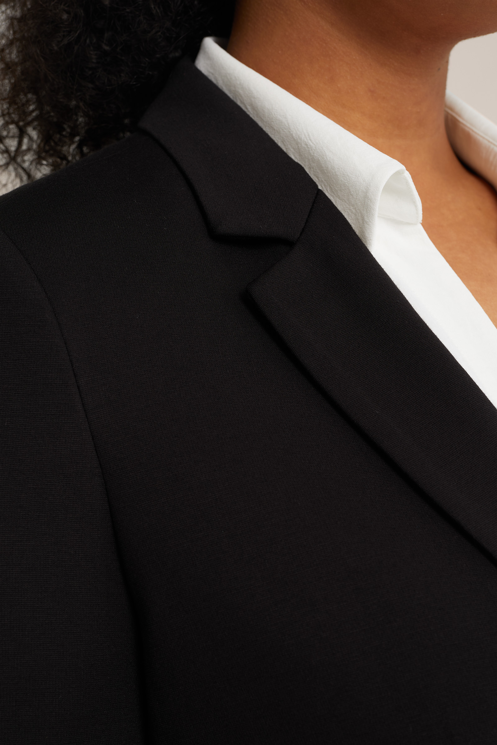 getailleerde blazer - Curve WE Fashion Zwart