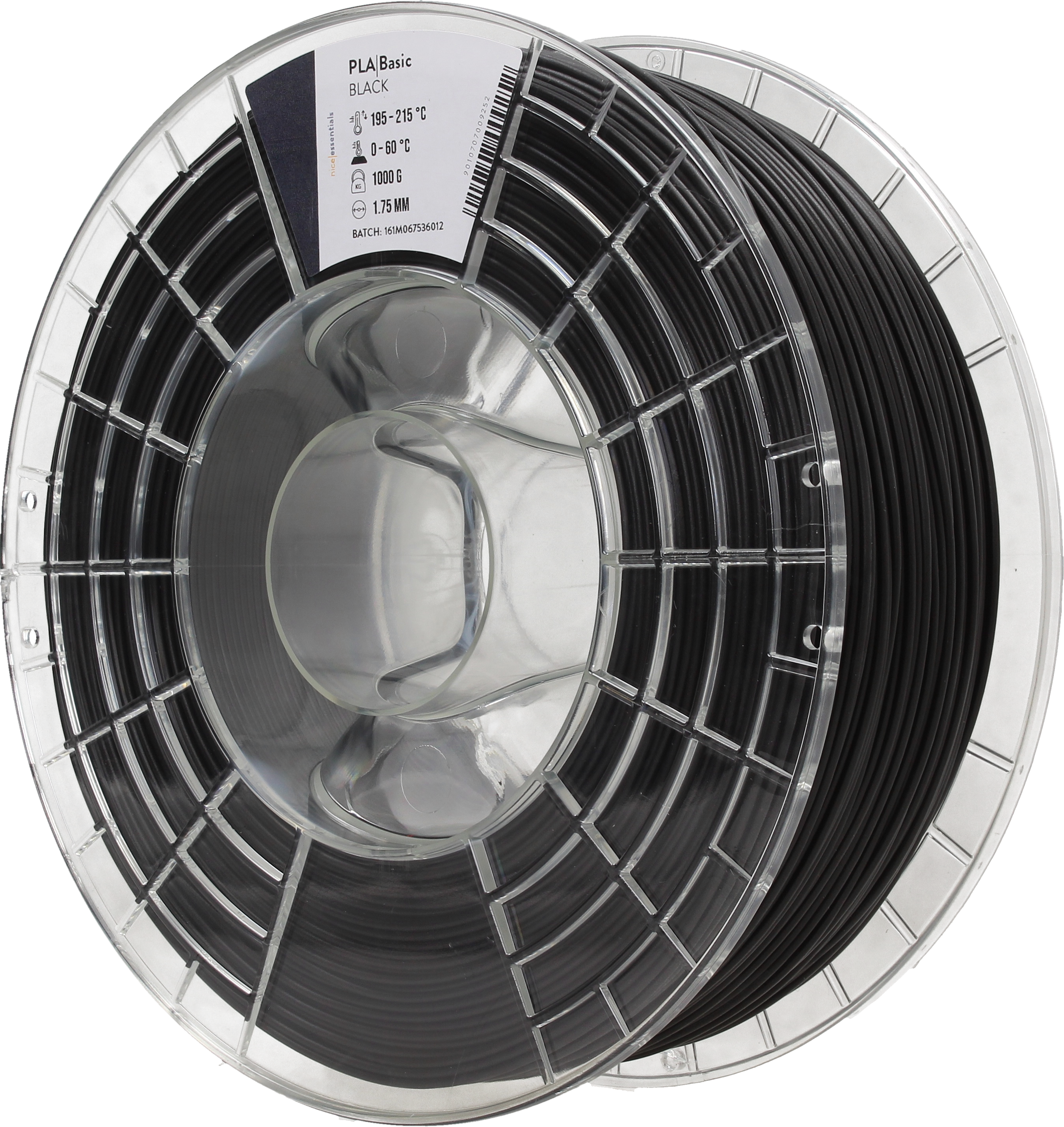 nice essentials  PLA Basic Black, 1,75 mm / 1000 g    PLA Filament mit österreichischem Charme in Black