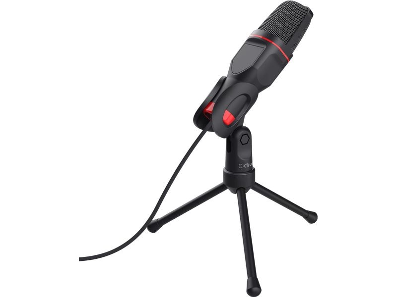 Trust Mikrofon GXT 212 Mico Leistungsstarkes USB-Mikrofon mit Dreibeinstativ und 3,5 mm- und USB-Anschluss