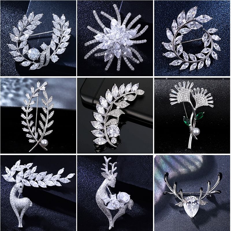 Soosina - Strass-legering broche (verschillende ontwerpen)