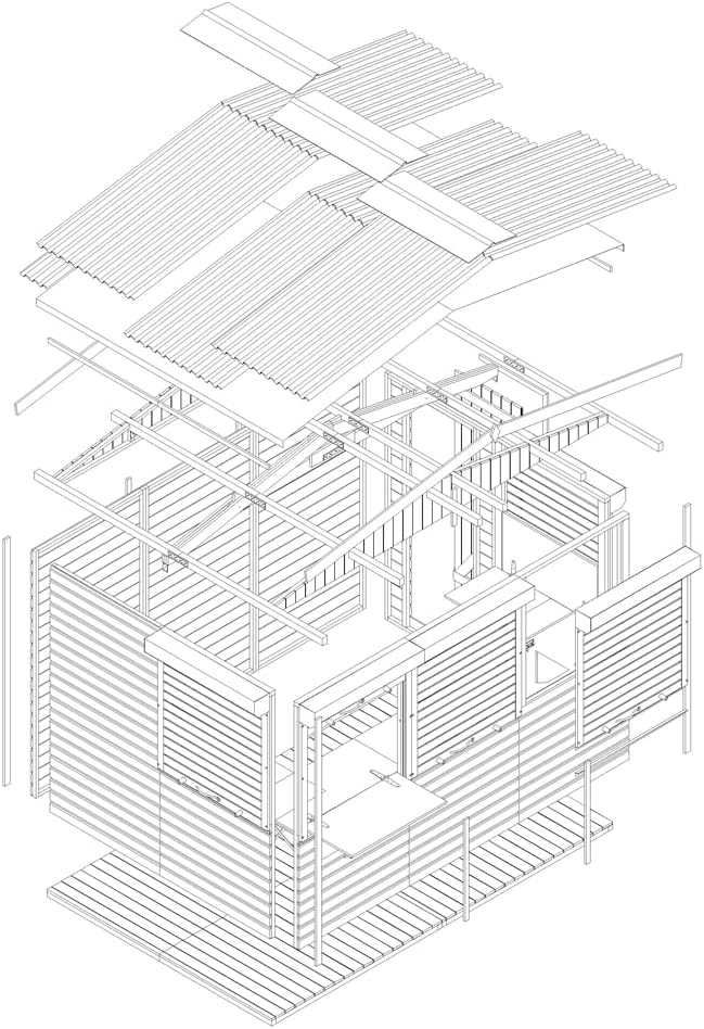 TIMBELA M150BZ Holz Gartenhaus, Marktbude Holz, Qualitäts Schiffslatten Kiefern Fichte Verkaufsstand Holzhaus mit Theke 26 x336 cm/6m², große multifunktionale Garten-Bar Verkaufshütte Verkaufsstände