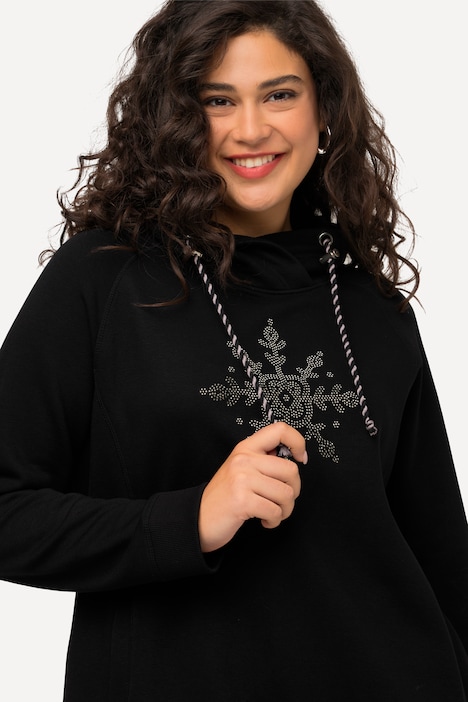 Sweatshirt, Eisstern, Stehkragen, Taschen, Langarm