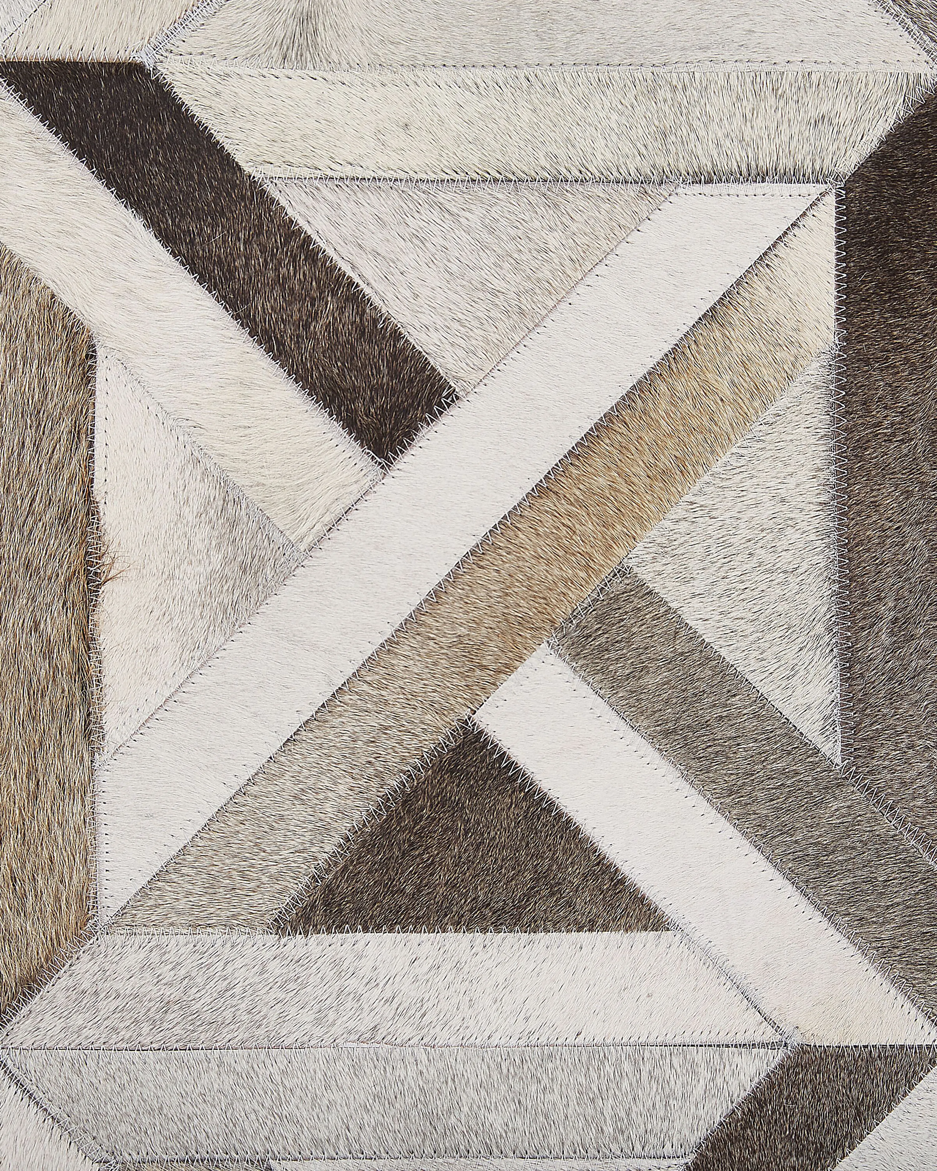 Vloerkleed TAYTAN Beige 140 x 200 cm Leer